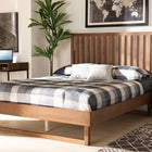 Baxton Studio Marin Modern and Contemporary Walnut Brown Finished Wood King Size Platform Bed