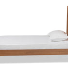 Baxton Studio Rin Mid-Century Modern Walnut Brown Finished Wood Twin Size Platform Bed