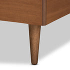 Baxton Studio Rin Mid-Century Modern Walnut Brown Finished Wood Twin Size Platform Bed