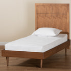Baxton Studio Rin Mid-Century Modern Walnut Brown Finished Wood Twin Size Platform Bed