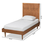 Baxton Studio Rin Mid-Century Modern Walnut Brown Finished Wood Twin Size Platform Bed