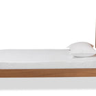 Baxton Studio Noela Mid-Century Modern Walnut Brown Finished Wood Twin Size Platform Bed