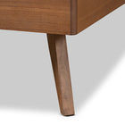 Baxton Studio Noela Mid-Century Modern Walnut Brown Finished Wood Twin Size Platform Bed