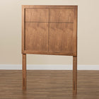 Baxton Studio Monroe Modern Transitional and Rustic Ash Walnut Finished Wood Twin Size Headboard