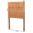 Baxton Studio Monroe Modern Transitional and Rustic Ash Walnut Finished Wood Twin Size Headboard