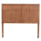 Baxton Studio Monroe Modern Transitional and Rustic Ash Walnut Finished Wood Queen Size Headboard