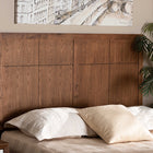 Baxton Studio Monroe Modern Transitional and Rustic Ash Walnut Finished Wood Queen Size Headboard