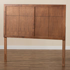 Baxton Studio Monroe Modern Transitional and Rustic Ash Walnut Finished Wood Queen Size Headboard
