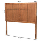 Baxton Studio Monroe Modern Transitional and Rustic Ash Walnut Finished Wood Queen Size Headboard