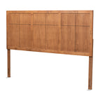 Baxton Studio Monroe Modern Transitional and Rustic Ash Walnut Finished Wood King Size Headboard