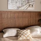 Baxton Studio Monroe Modern Transitional and Rustic Ash Walnut Finished Wood King Size Headboard