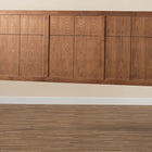 Baxton Studio Monroe Modern Transitional and Rustic Ash Walnut Finished Wood King Size Headboard