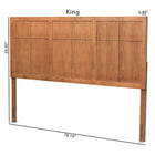 Baxton Studio Monroe Modern Transitional and Rustic Ash Walnut Finished Wood King Size Headboard