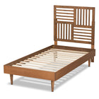 Baxton Studio Romy Modern and Contemporary Walnut Brown Finished Wood Twin Size Platform Bed