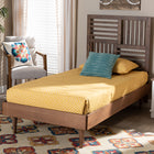 Baxton Studio Romy Modern and Contemporary Walnut Brown Finished Wood Twin Size Platform Bed