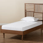 Baxton Studio Romy Modern and Contemporary Walnut Brown Finished Wood Twin Size Platform Bed