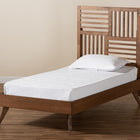 Baxton Studio Gemma Mid-Century Modern Transitional Walnut Brown Finished Wood Twin Size Platform Bed