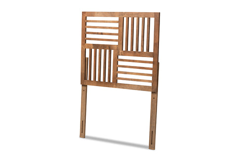 Baxton Studio Adler Modern and Contemporary Transitional Ash Walnut Finished Wood Twin Size Headboard