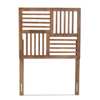 Baxton Studio Adler Modern and Contemporary Transitional Ash Walnut Finished Wood Twin Size Headboard