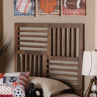 Baxton Studio Adler Modern and Contemporary Transitional Ash Walnut Finished Wood Twin Size Headboard