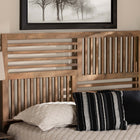 Baxton Studio Adler Modern and Contemporary Transitional Ash Walnut Finished Wood Queen Size Headboard
