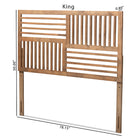 Baxton Studio Adler Modern and Contemporary Transitional Ash Walnut Finished Wood Queen Size Headboard