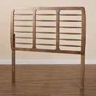 Baxton Studio Carolyn Mid-Century Modern Ash Walnut Finished Wood Full Size Headboard