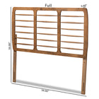 Baxton Studio Carolyn Mid-Century Modern Ash Walnut Finished Wood Queen Size Headboard