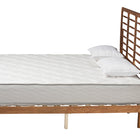 Baxton Studio Petra Mid-Century Modern Ash Walnut Finished Wood King Size Platform Bed