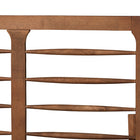 Baxton Studio Petra Mid-Century Modern Ash Walnut Finished Wood King Size Platform Bed