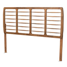 Baxton Studio Carolyn Mid-Century Modern Ash Walnut Finished Wood King Size Headboard