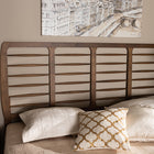 Baxton Studio Carolyn Mid-Century Modern Ash Walnut Finished Wood King Size Headboard