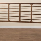 Baxton Studio Carolyn Mid-Century Modern Ash Walnut Finished Wood King Size Headboard