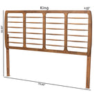 Baxton Studio Carolyn Mid-Century Modern Ash Walnut Finished Wood King Size Headboard