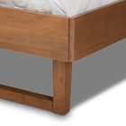 Baxton Studio Lucie Modern and Contemporary Walnut Brown Finished Wood King Size Platform Bed