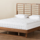 Baxton Studio Lucie Modern and Contemporary Walnut Brown Finished Wood King Size Platform Bed