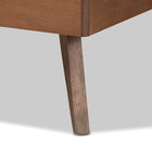 Baxton Studio Takeo Mid-Century Modern Transitional Ash Walnut Finished Wood Twin Size Platform Bed