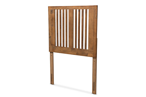 Baxton Studio Harena Modern and Contemporary Transitional Ash Walnut Finished Wood Twin Size Headboard