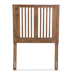 Baxton Studio Harena Modern and Contemporary Transitional Ash Walnut Finished Wood Twin Size Headboard