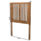 Baxton Studio Harena Modern and Contemporary Transitional Ash Walnut Finished Wood Twin Size Headboard