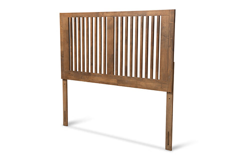 Baxton Studio Harena Modern and Contemporary Transitional Ash Walnut Finished Wood King Size Headboard