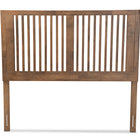 Baxton Studio Harena Modern and Contemporary Transitional Ash Walnut Finished Wood Queen Size Headboard
