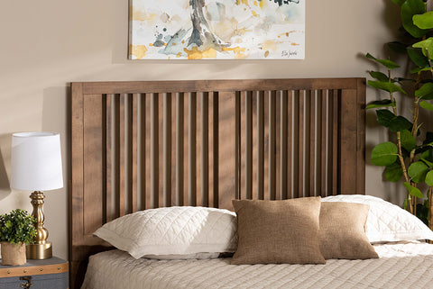 Baxton Studio Harena Modern and Contemporary Transitional Ash Walnut Finished Wood Queen Size Headboard