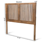 Baxton Studio Harena Modern and Contemporary Transitional Ash Walnut Finished Wood King Size Headboard