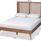 Baxton Studio Takeo Mid-Century Modern Transitional Ash Walnut Finished Wood Queen Size Platform Bed