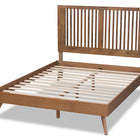 Baxton Studio Takeo Mid-Century Modern Transitional Ash Walnut Finished Wood Full Size Platform Bed