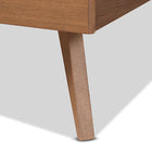 Baxton Studio Takeo Mid-Century Modern Transitional Ash Walnut Finished Wood Queen Size Platform Bed