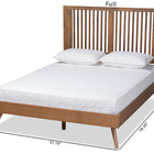 Baxton Studio Takeo Mid-Century Modern Transitional Ash Walnut Finished Wood Full Size Platform Bed