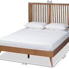 Baxton Studio Takeo Mid-Century Modern Transitional Ash Walnut Finished Wood King Size Platform Bed