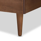 Baxton Studio Kioshi Mid-Century Modern Transitional Ash Walnut Finished Wood Queen Size Platform Bed